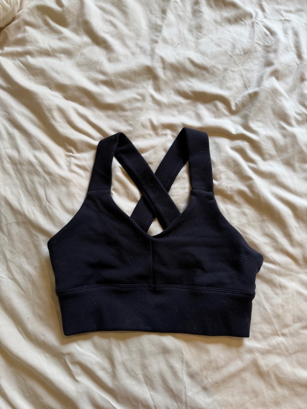 ALO Yoga Black Cross-Back Sports Bra